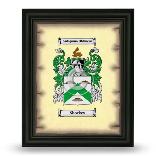 Shockey Coat of Arms Framed - Black