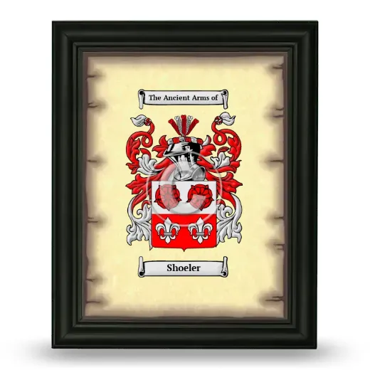 Shoeler Coat of Arms Framed - Black