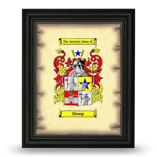 Shoop Coat of Arms Framed - Black