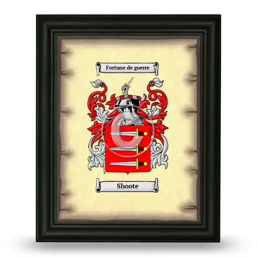 Shoote Coat of Arms Framed - Black