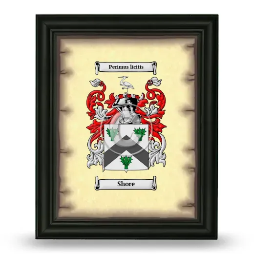 Shore Coat of Arms Framed - Black