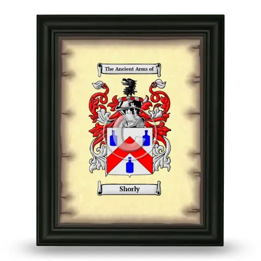 Shorly Coat of Arms Framed - Black