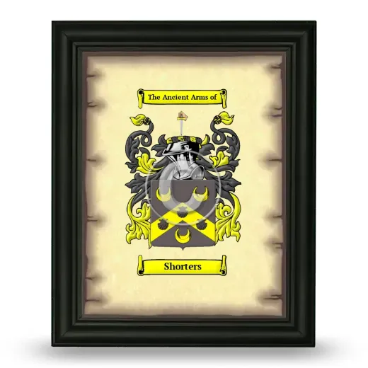 Shorters Coat of Arms Framed - Black