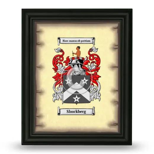 Shuckberg Coat of Arms Framed - Black