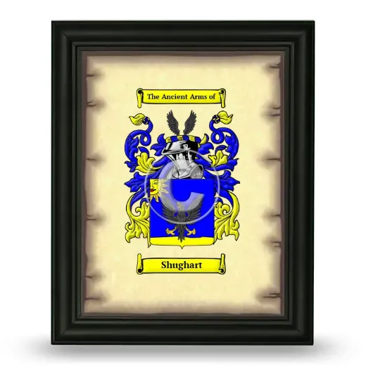 Shughart Coat of Arms Framed - Black