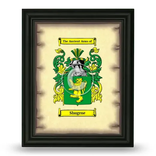 Shugrue Coat of Arms Framed - Black
