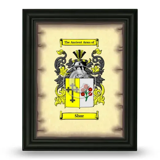 Shur Coat of Arms Framed - Black