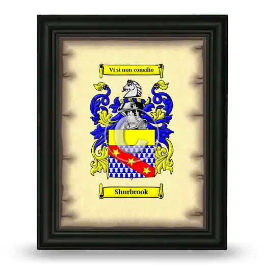 Shurbrook Coat of Arms Framed - Black