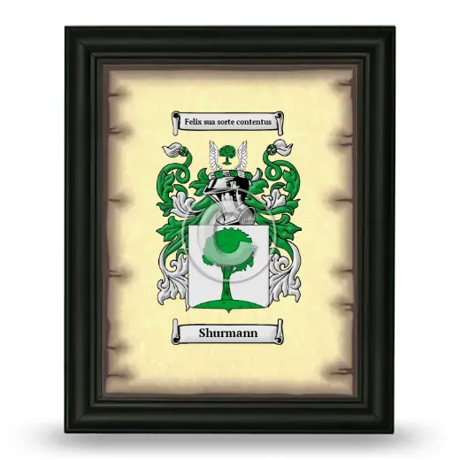 Shurmann Coat of Arms Framed - Black