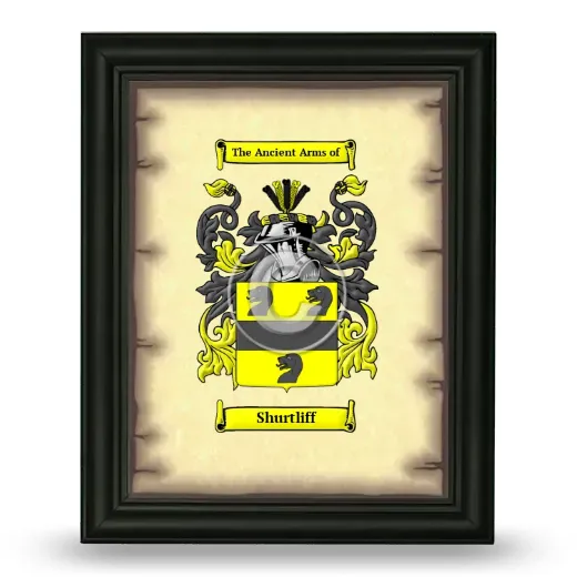 Shurtliff Coat of Arms Framed - Black