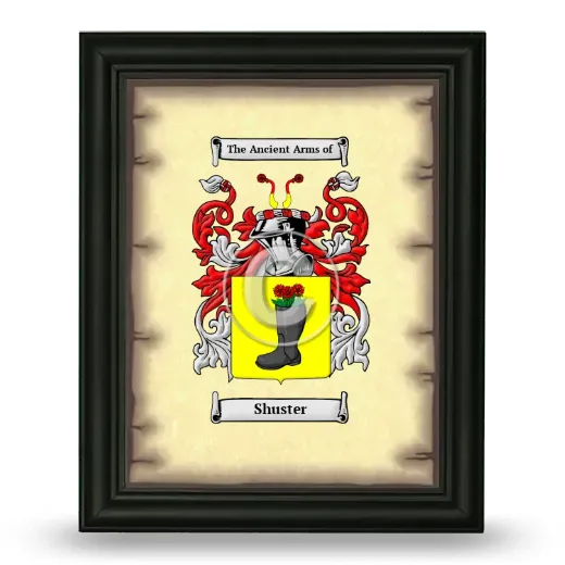 Shuster Coat of Arms Framed - Black