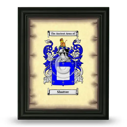 Shutter Coat of Arms Framed - Black