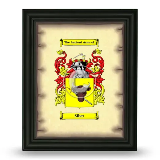 Siber Coat of Arms Framed - Black