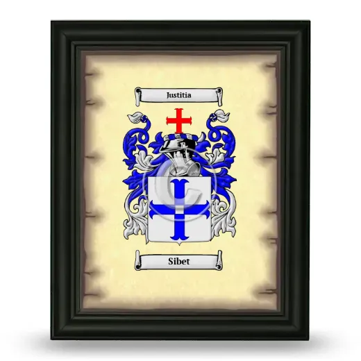 Sibet Coat of Arms Framed - Black