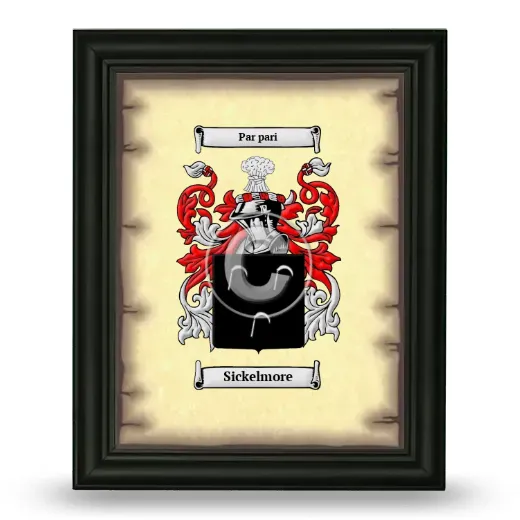 Sickelmore Coat of Arms Framed - Black