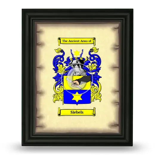 Siebels Coat of Arms Framed - Black