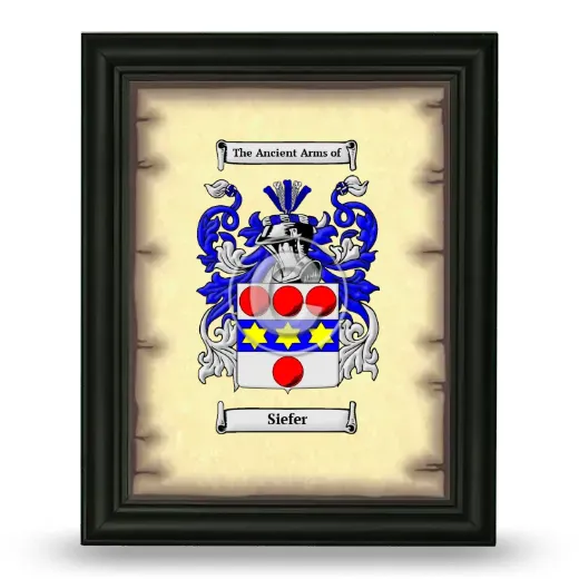 Siefer Coat of Arms Framed - Black