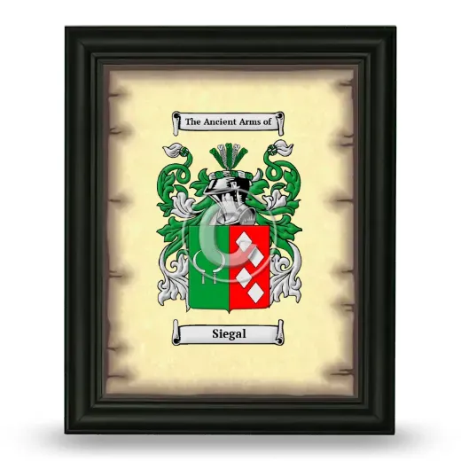 Siegal Coat of Arms Framed - Black