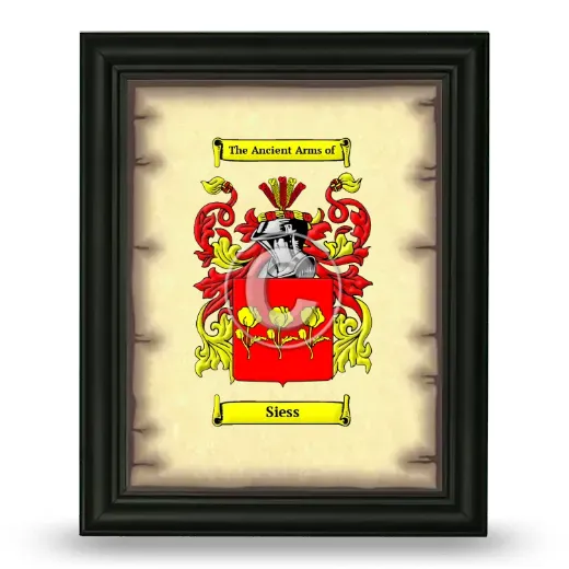 Siess Coat of Arms Framed - Black