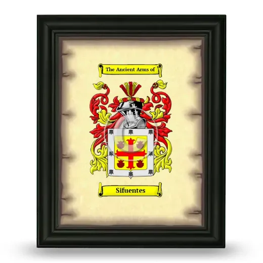 Sifuentes Coat of Arms Framed - Black
