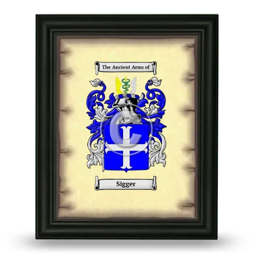 Sigger Coat of Arms Framed - Black