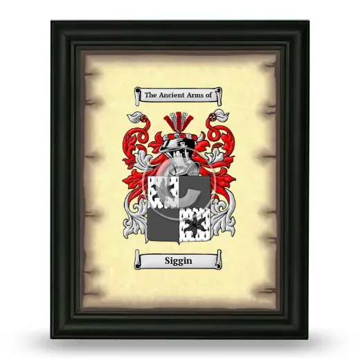 Siggin Coat of Arms Framed - Black