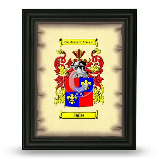 Sigler Coat of Arms Framed - Black
