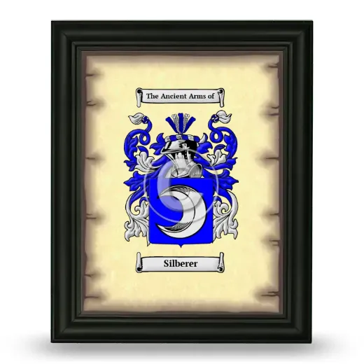 Silberer Coat of Arms Framed - Black
