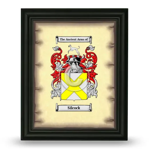 Silcock Coat of Arms Framed - Black