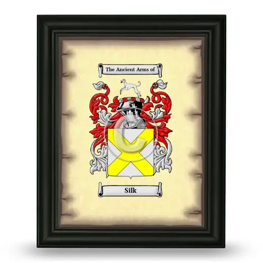 Silk Coat of Arms Framed - Black