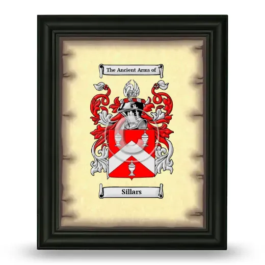 Sillars Coat of Arms Framed - Black