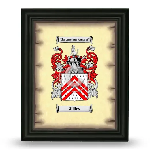 Sillies Coat of Arms Framed - Black