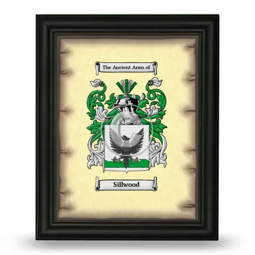 Sillwood Coat of Arms Framed - Black