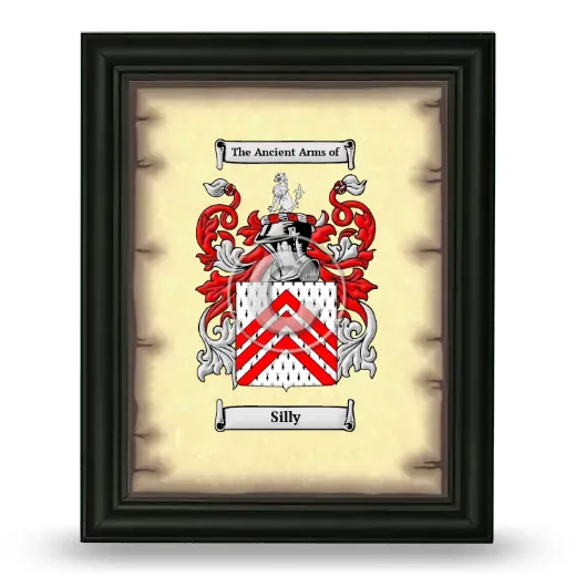 Silly Coat of Arms Framed - Black