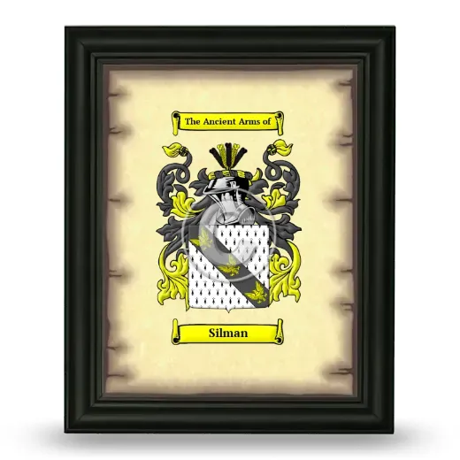 Silman Coat of Arms Framed - Black