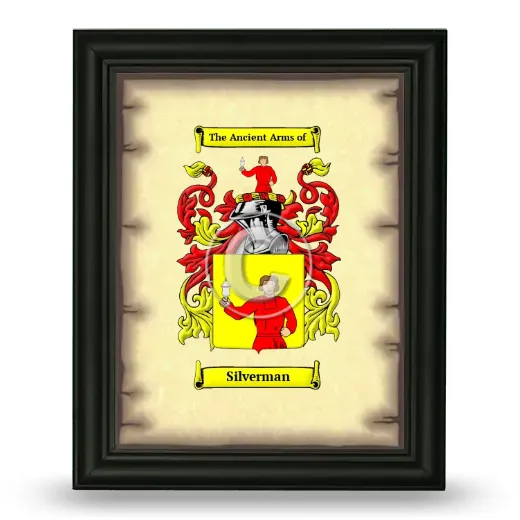 Silverman Coat of Arms Framed - Black