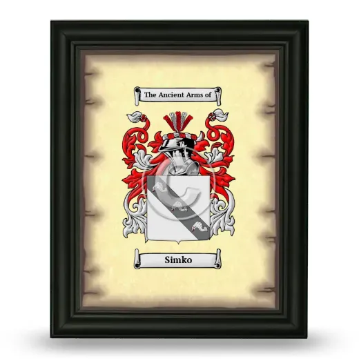 Simko Coat of Arms Framed - Black