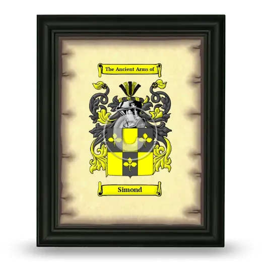 Simond Coat of Arms Framed - Black