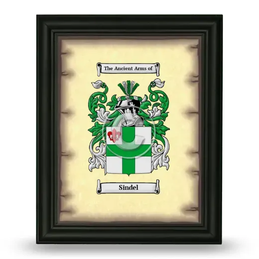 Sindel Coat of Arms Framed - Black