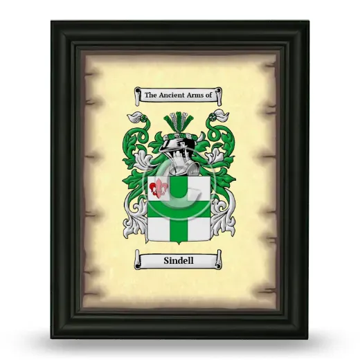 Sindell Coat of Arms Framed - Black