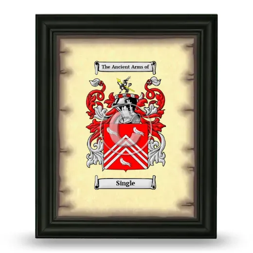 Single Coat of Arms Framed - Black