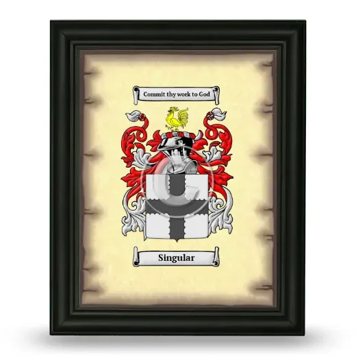 Singular Coat of Arms Framed - Black