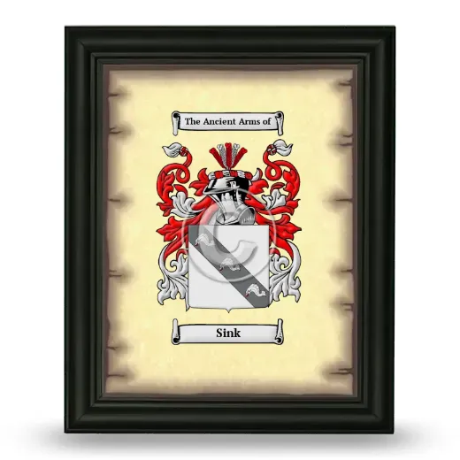 Sink Coat of Arms Framed - Black