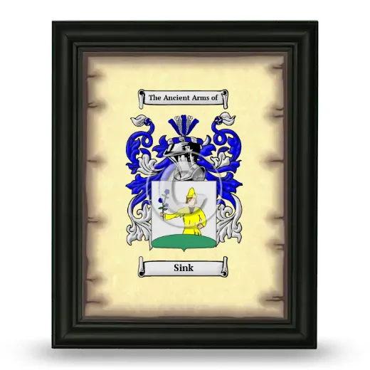 Sink Coat of Arms Framed - Black