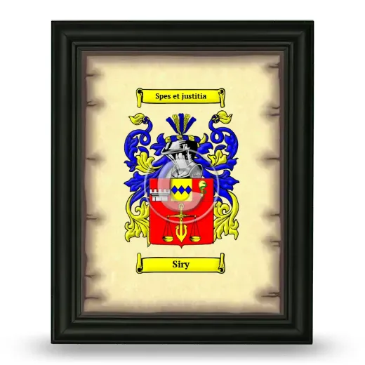 Siry Coat of Arms Framed - Black