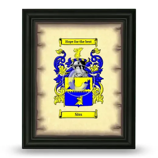 Siss Coat of Arms Framed - Black