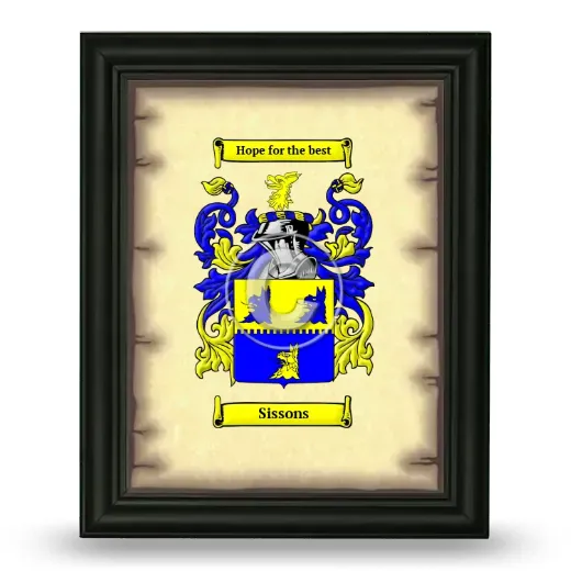 Sissons Coat of Arms Framed - Black