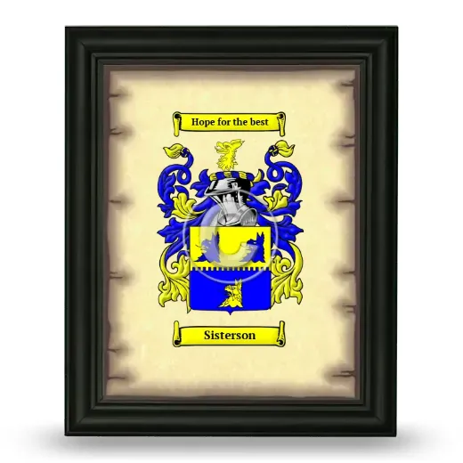 Sisterson Coat of Arms Framed - Black