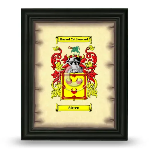 Sitten Coat of Arms Framed - Black