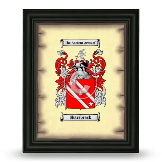 Skarsbrack Coat of Arms Framed - Black